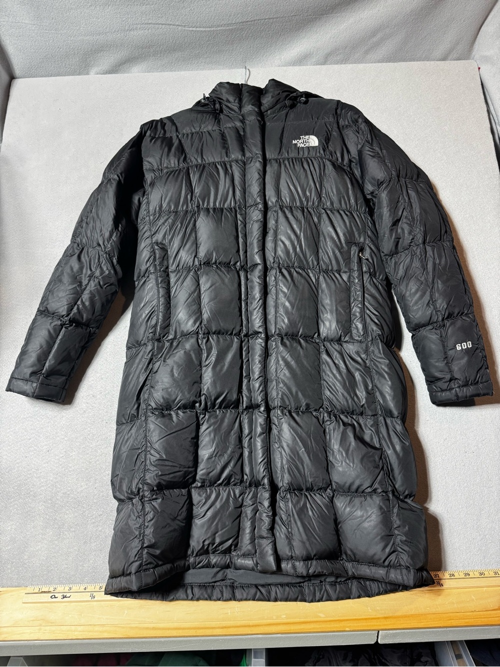 The North Face Women’s Large Black 600 Down-Filled Hooded Long Metropolis Parka